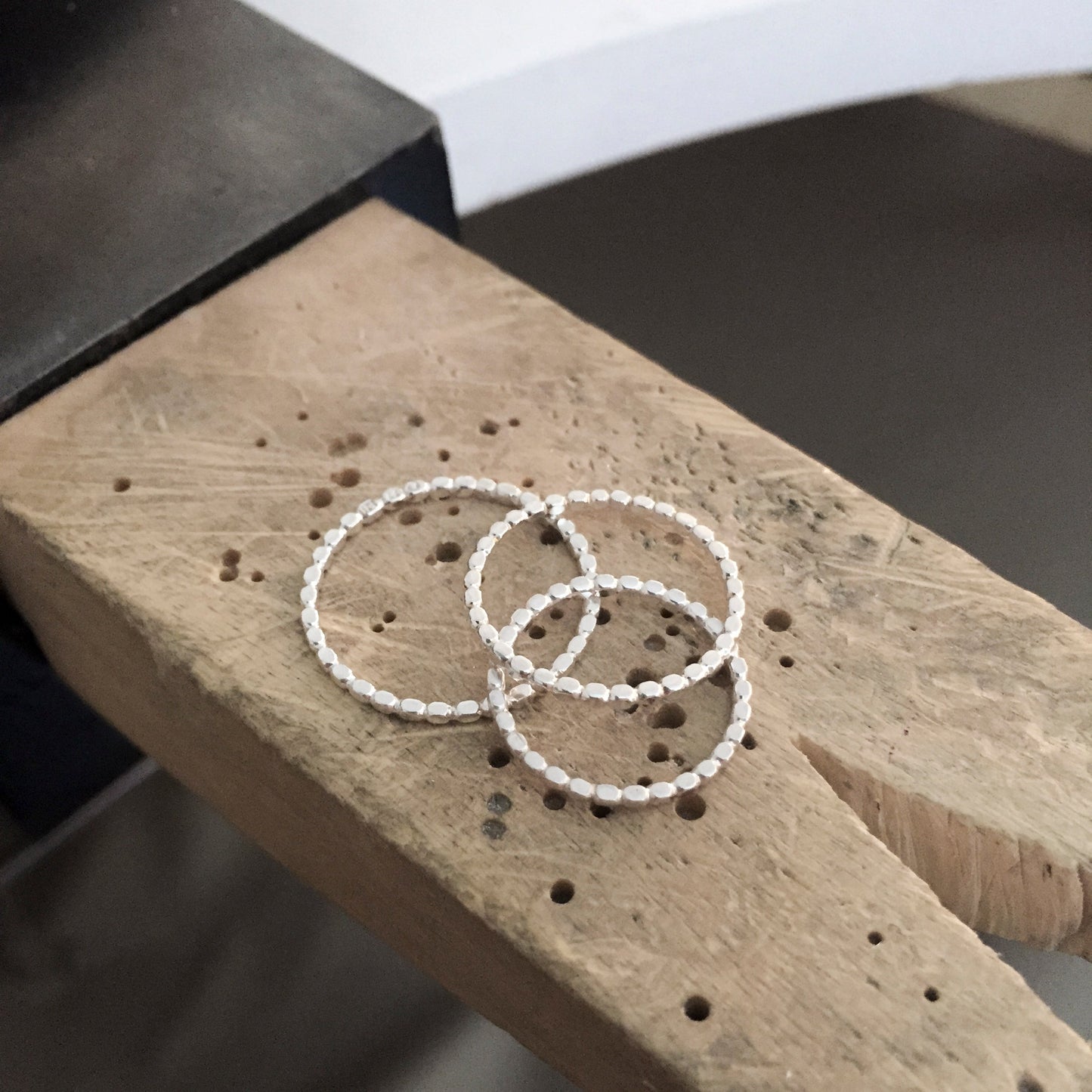 GRANULA silver ring 3-pack