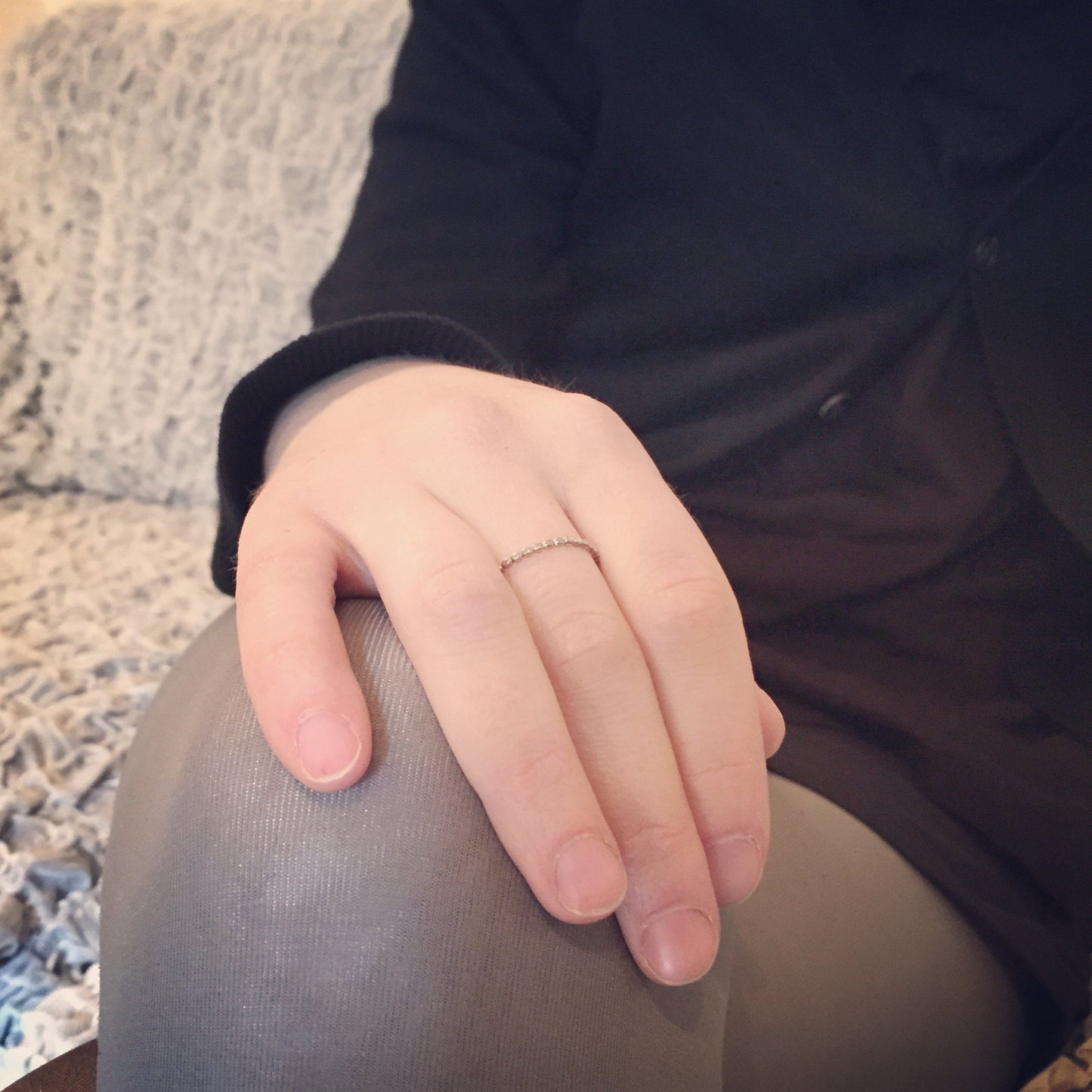 GRANULA - ring 18k vitguld